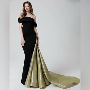 Nour Fathallah Elegant Strapless Evening Dress size 38/6